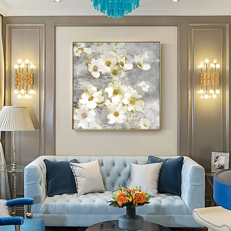 

Abstract Oil Painting Flower Canvas Art Posters and Prints Modern Wall Art Pictures Living Room Bedroom Nordic Home Decoration