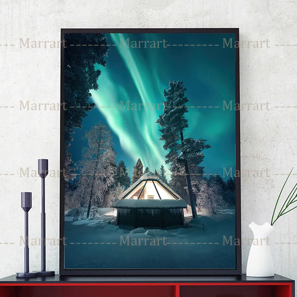 Исландская мечтательная Аврора современное искусство принт Следуйте Аврору