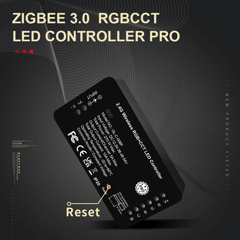 

Светодиодная лента Zigbee 3,0 RGBCCT WWCW RGBW, контроллер освесветильник для спальни и кухни, голосовой контроллер Alexa APP, Светодиодная лента с диммером