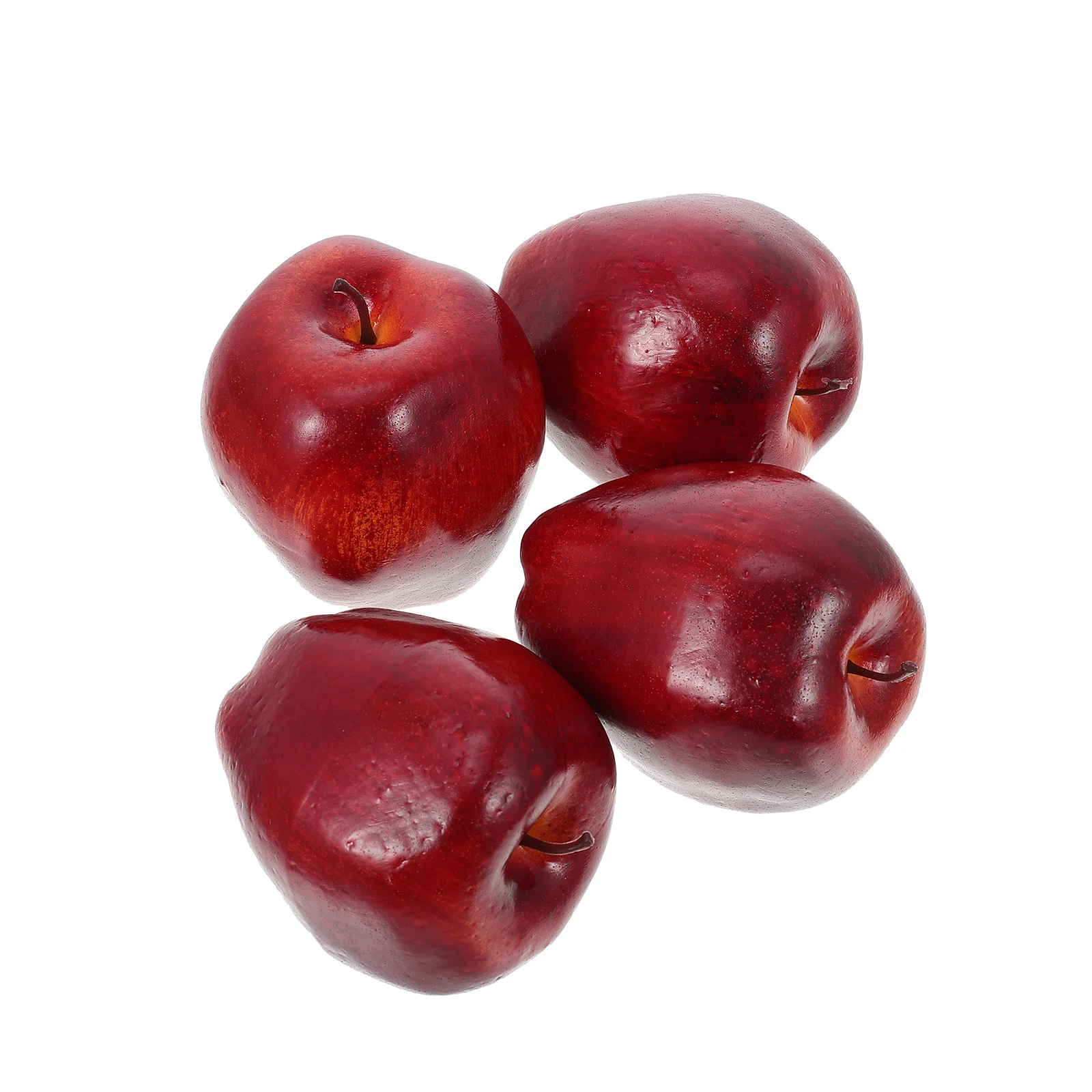 

4pcs Fake Apples for Decoration Food Backdrop Simulation Fruits Decorative Apples Realistic Fake Fruit Fake Fruit Decorations