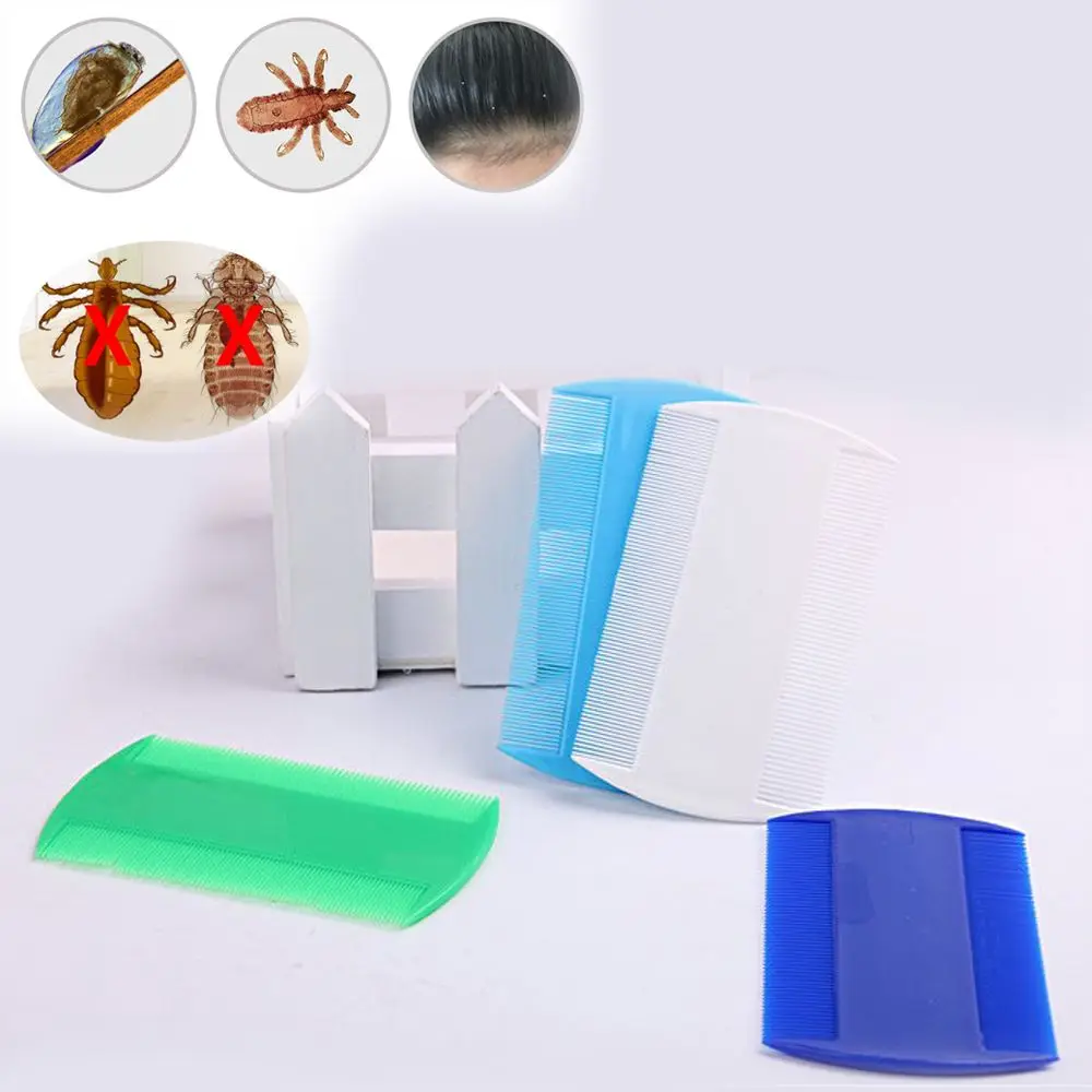 

2pcs Double Sided Head Lice Comb Protable Narrow Fine Tooth Head Lice Flea Remove Hair Combs for Styling Tools Random Color