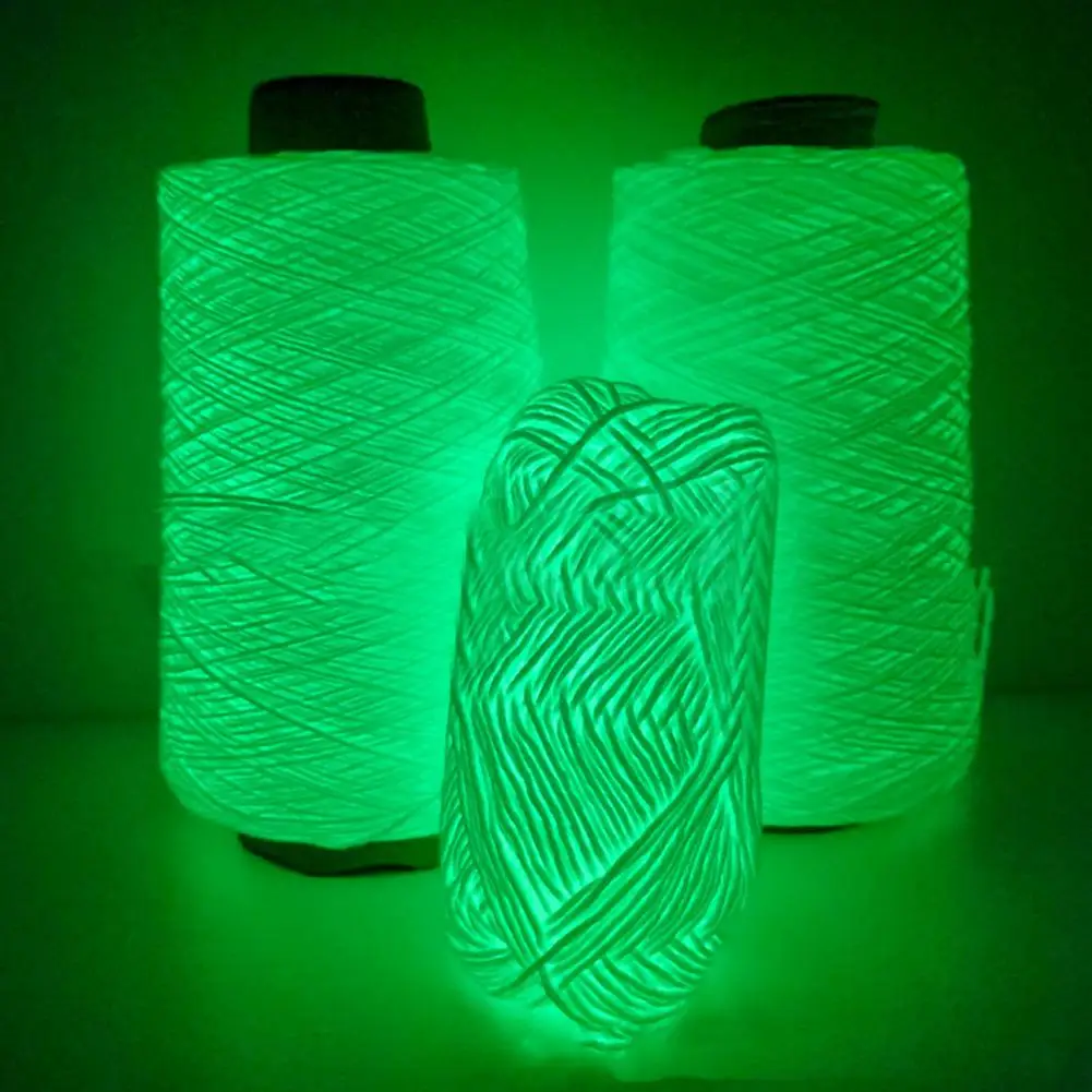 Washable 1 Roll Useful Women Multi Colors Crochet Thread Portable Luminous Yarn Glow in The Dark   Household Supplies images - 6