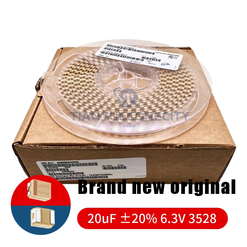 

10 шт./лот 220 мкФ Ф ± 20% 6,3 В SMD B Тип 3528 танталовый конденсатор новые оригинальные компоненты