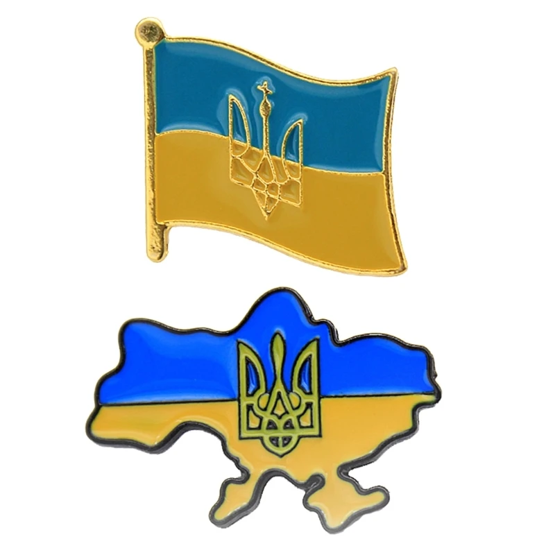 

Coat of Arm of Ukraine Ukrainian Map Flag National Emblem National Brooch 264E