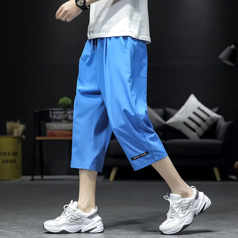

Men's Casual Sports Shorts2022Summer New Large Size Cropped Pants Loose Big Pants Outdoor Casual Pants Sports Pants