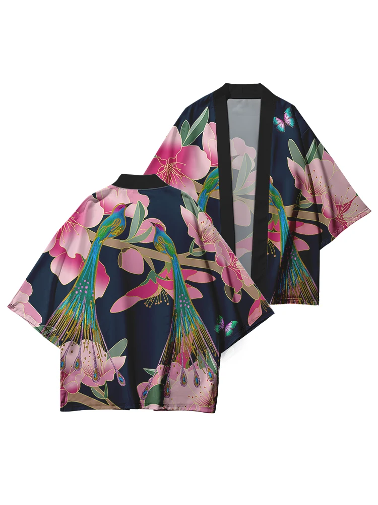 Японское традиционное кимоно юката Самурай уникальный принт свободное для