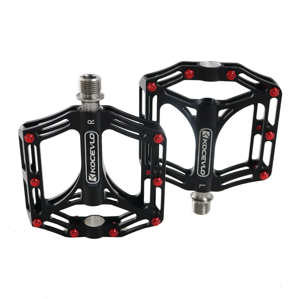 

1 Pair Three Bearings Bicycle Pedal TC4 Aviation Ultra-light Titanium Shaft Pedals For Folding Mountain Road Bike Aluminum Alloy