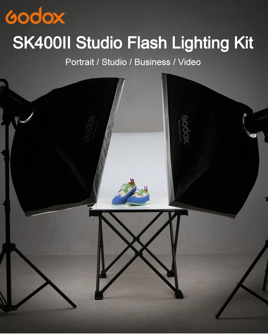 Вспышка Godox SK400II 2x400Ws для фотостудии осветительная стойка 2 м триггер FT16 крепление