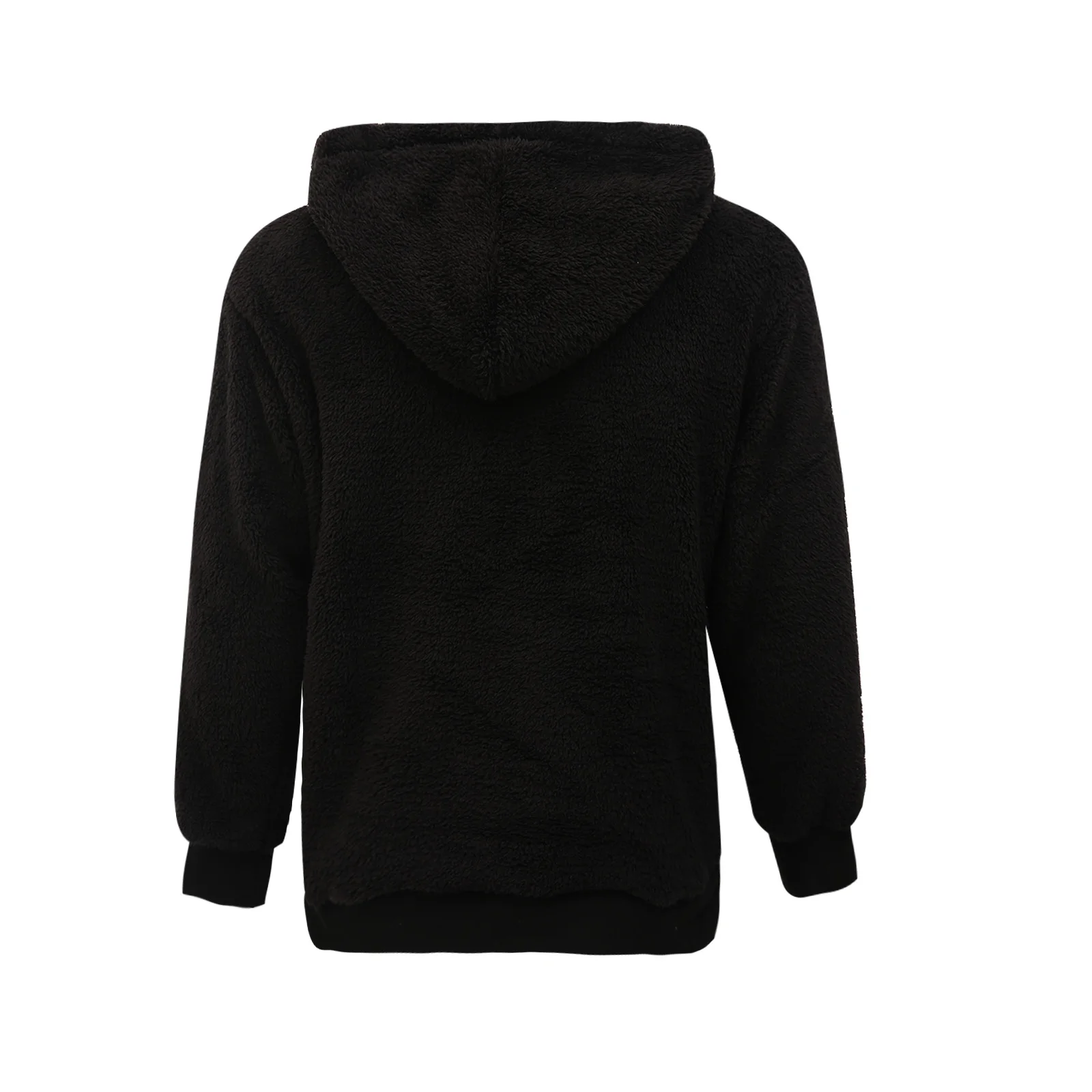 Мужская пушистая толстовка с капюшоном пуловер свитшоты уютная верхняя одежда