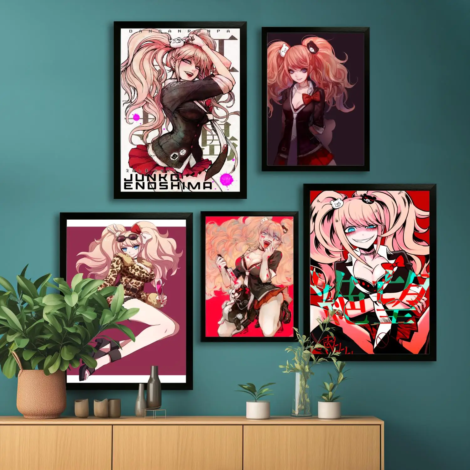 junko enoshima мультфильм холст художественный постер настенное искусство картина с
