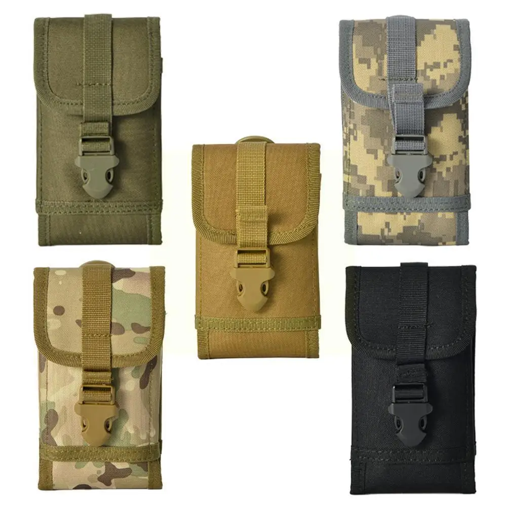Outdoor Camping Mobile Bag Pocket Multi-Function Mobile Bag Travel Camouflage Phone Molle Tools Pocket E4I6