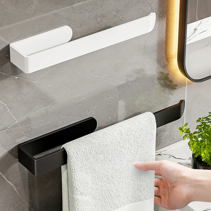Rack Punching-free Washcloth Tissue Holder Storage Rack Blac