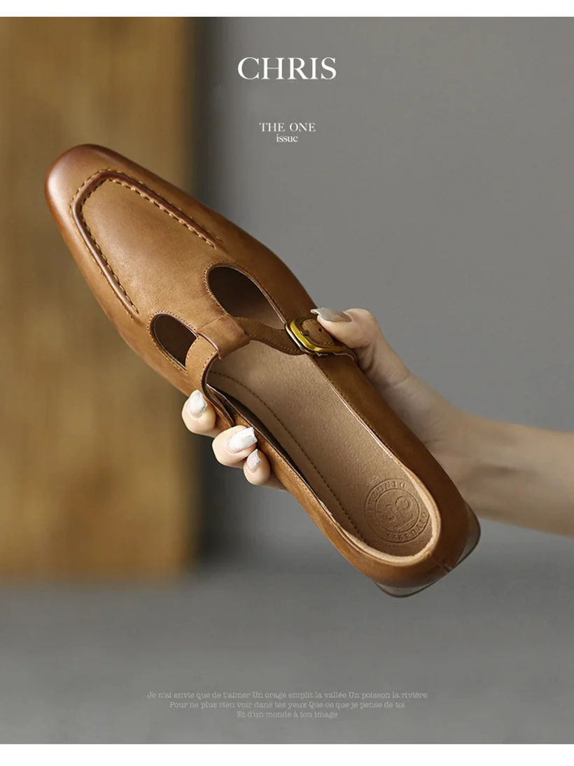 Women's Low-Heeled Fashion Single Shoes Women's Retro Leather Shoes Low-Top Comfortable Single Shoes Retro Hollowed Out Loafers