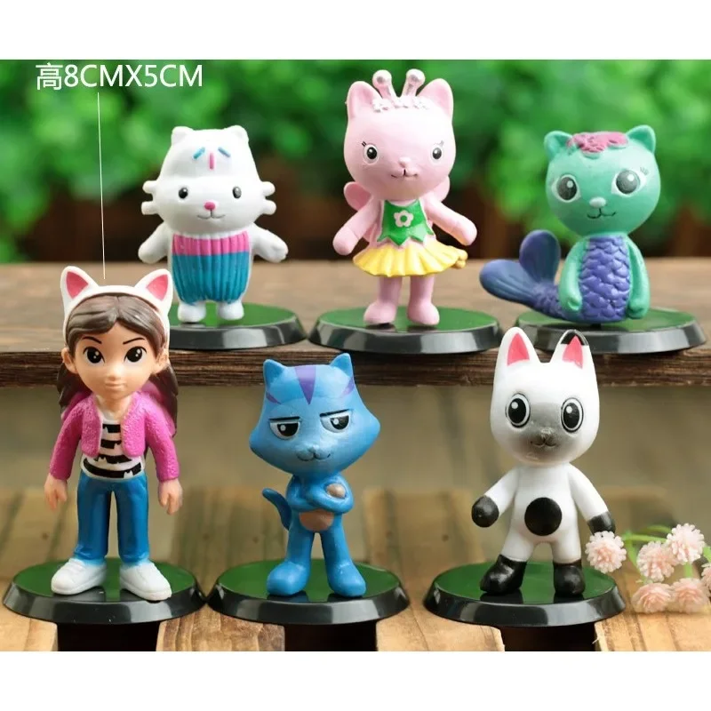

Cute gabys dollhouse anime surrounding characters, hand made toy figurines, PVC tabletop decorations, toys, birthday gifts