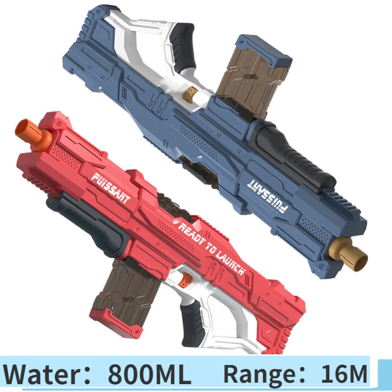 

2022 Новый полностью автоматический Электрический водяной пистолет, Детская уличная пляжная игрушка для бассейна, высокое давление, большая ...