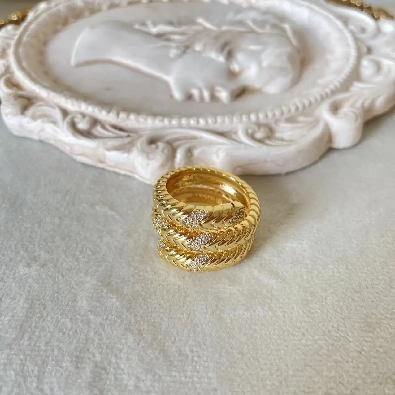 

Open Button Elegant Ring for Women