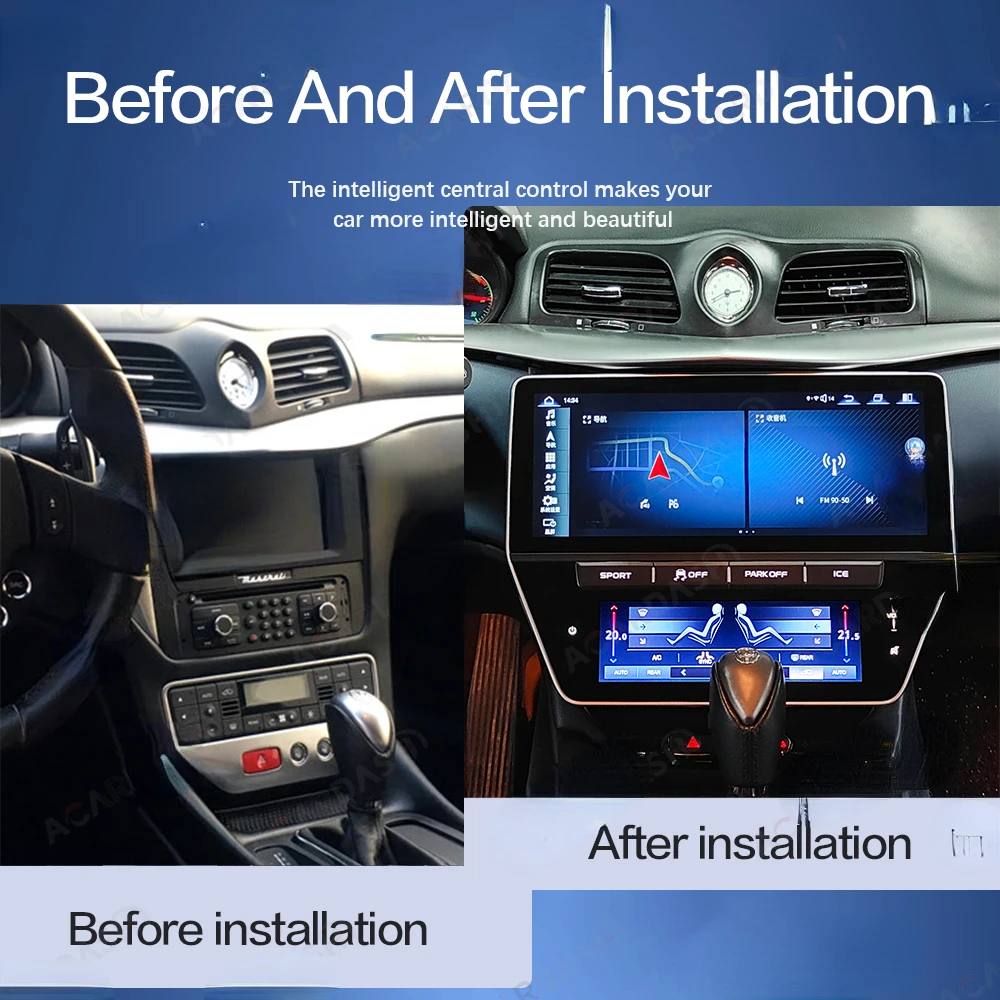 ACARDASH Android 11 двойной экран 8G + 128G автомобильный радиоприемник Maserati GT GC Gran Туризм
