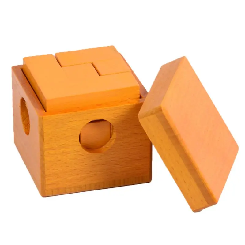 

7 Boxed Cube Soma Cubes Adult Adult Puzzle Wooden Toy Elm Wooden Blocks