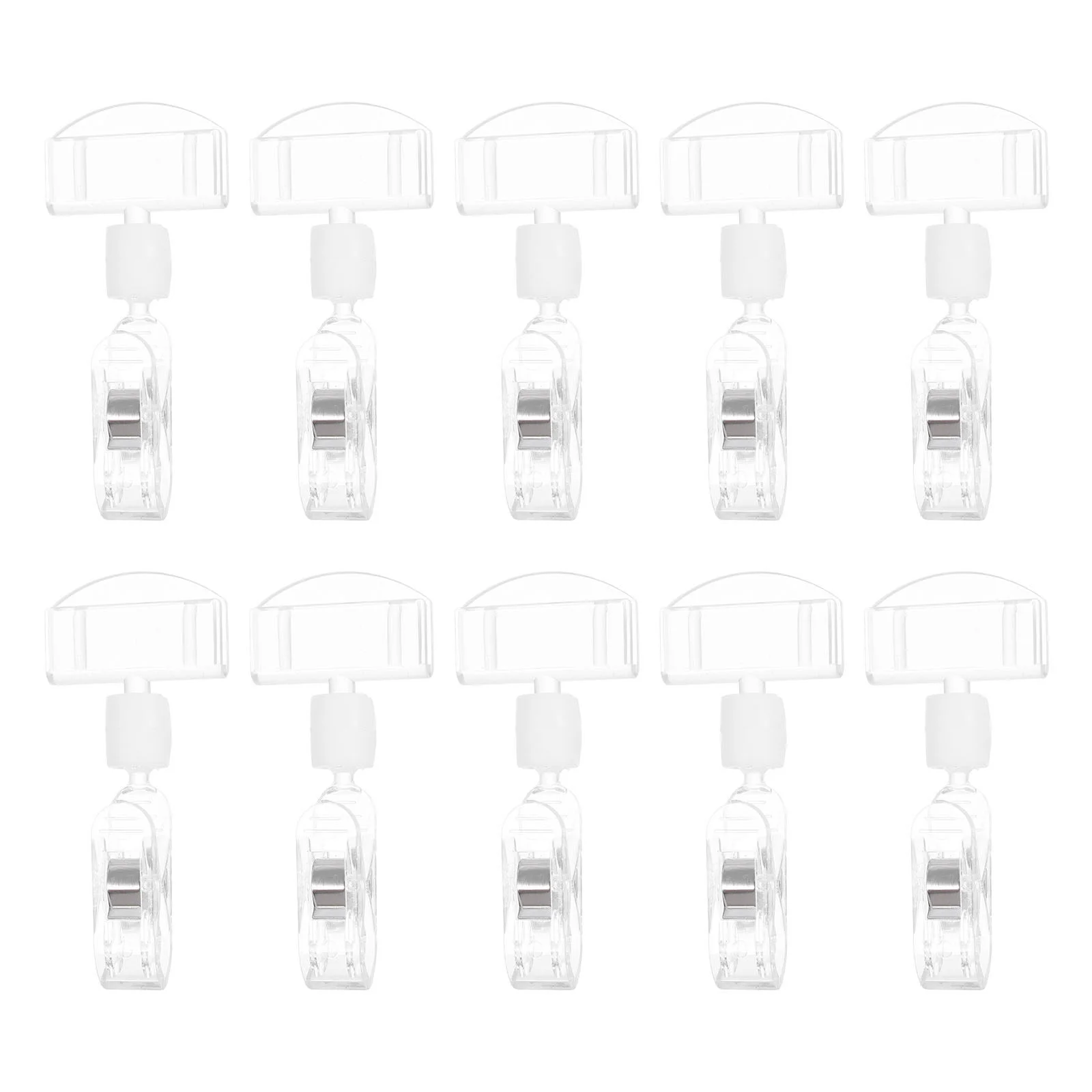 

10 Pcs Advertising Clip Sign Holder Price Tag Display Holder Clamp Crystal Ps Primary Material Rack