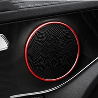 car door audio speaker circle decoration sticker trim for mercedes benz c class w205 glc x253 2015 17 loudspeaker ring decals