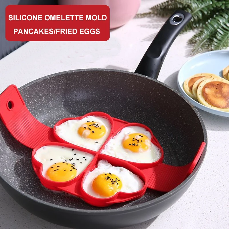 Egg Pancake Shaper Omelette Mold Egg Pancake Ring Nonstick Pancake Maker Mold Egg Cooker Kitchen Baking Accessories Gadget