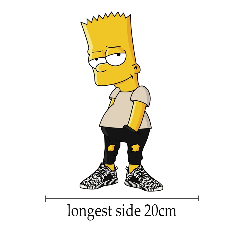 Симпсоны нашивки для одежды A-Level моющаяся Забавная детская футболка