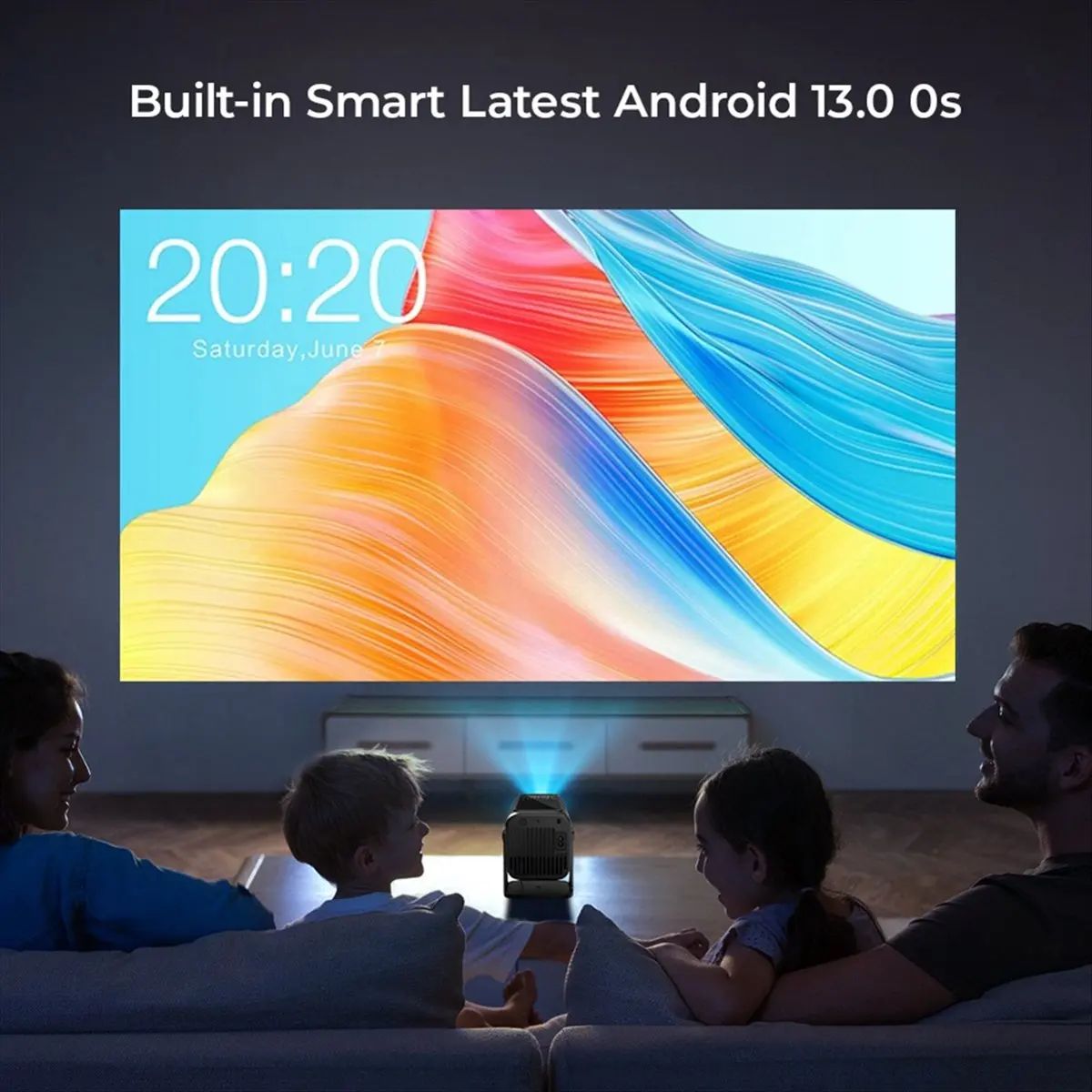 Можно приобрести смарт-проектор H320 с Android 13, Wi-Fi 6, 300 ANSI, 180°. °   Гибкий проектор BT 5.0 Beamer 1920x1080P для домашнего кинотеатра, вилка стандарта ЕС (art.: 3920da2f6d419) - 3920da2f6d419