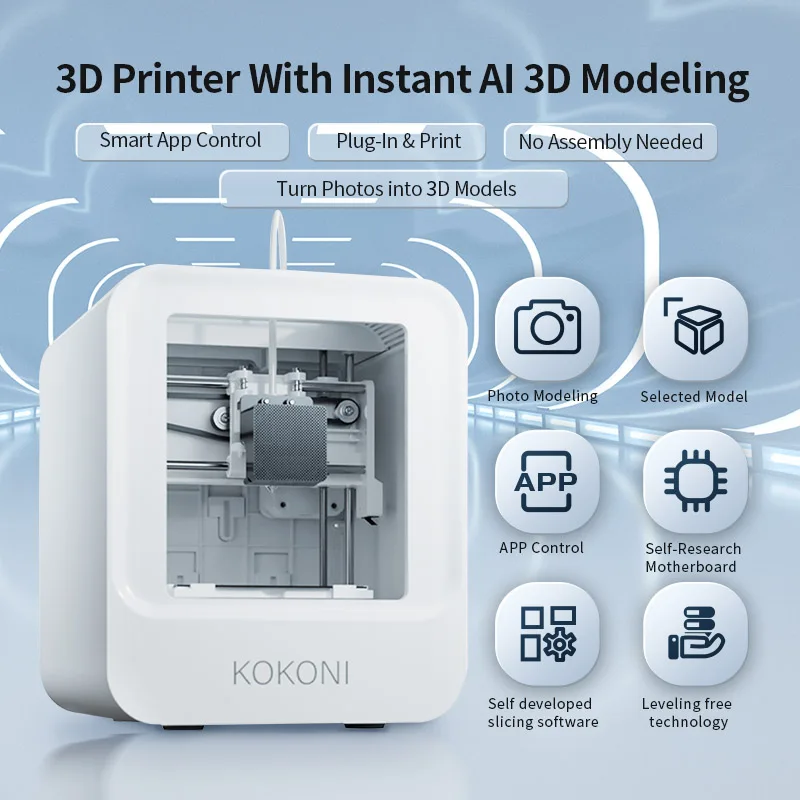 Оригинальный многофункциональный умный 3D-принтер KOKONI без выравнивания