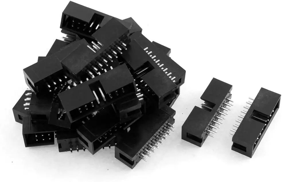 

Keszoox 24pcs 2x8 16-Pin Straight Box Header Connector IDC Male Sockets 2.54mm