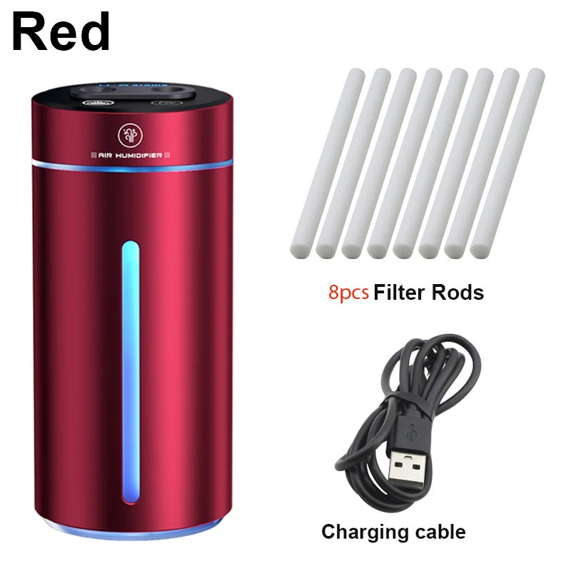 

Новое обновление, автомобильный увлажнитель воздуха с двойным распылением, алюминиевый сплав, диффузор эфирных масел, освежитель воздуха для авто, аксессуары для домашнего офиса