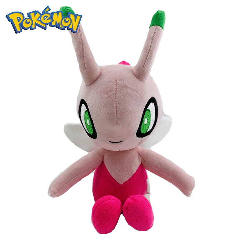

25cm Pokemon Pink Heterochromatic Celebi Plush Pillow Kawaii Anime Stuffed Toy Doll for Friend Kid Classmate Holiday Gift