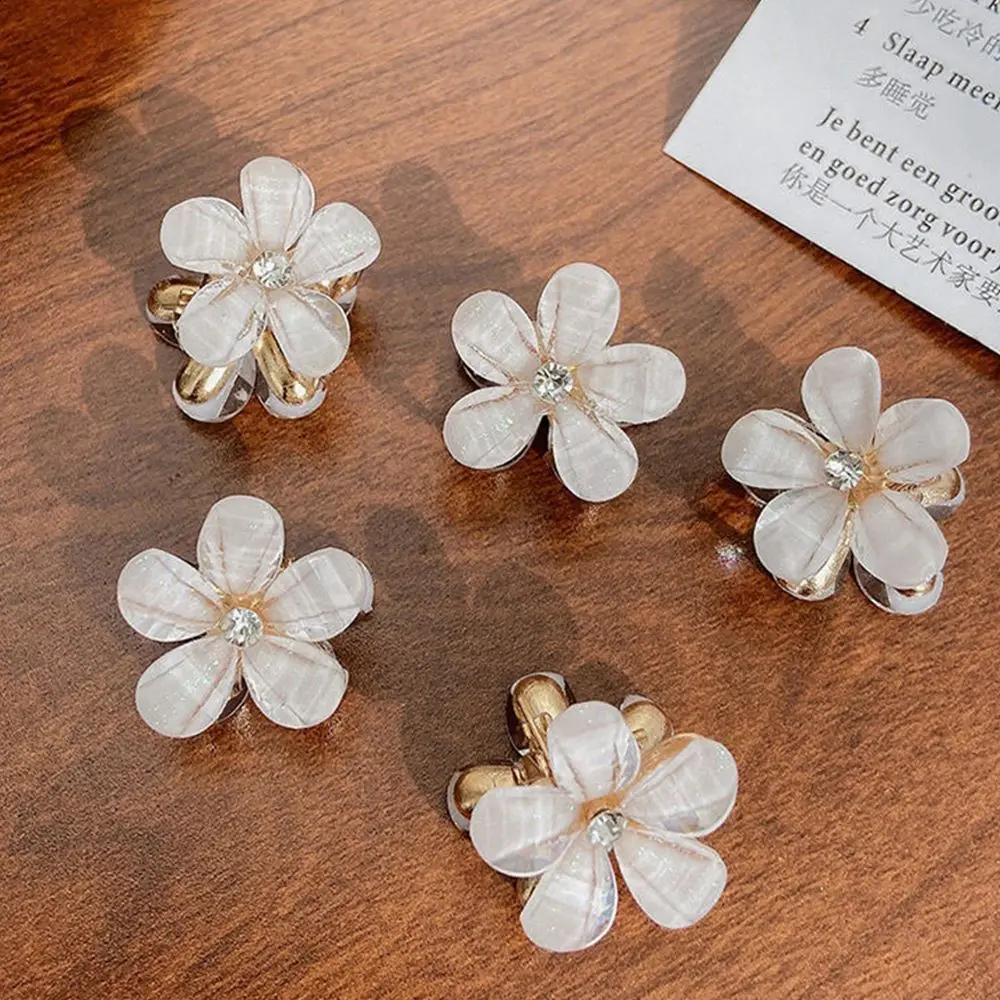 

Girls Alloy Solid Color Small Flower Small Hair Claw Shark Grab Clip Women Hair Accessories Korean Style Hair Claw