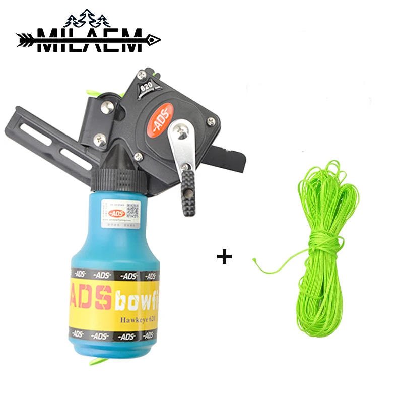 1Pc Archery Fishing Reel Fish Shooter with 1 Rope Bowfishing Tools for Compound Bow Recurve Bow  Fishing Hunting Shooting Tackle