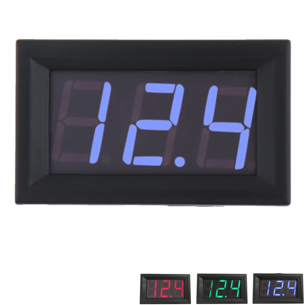 

3wires 0.56 inch Mini Digital Voltmeter DC100V Panel Amp Volt Voltage Meter Tester LED Display