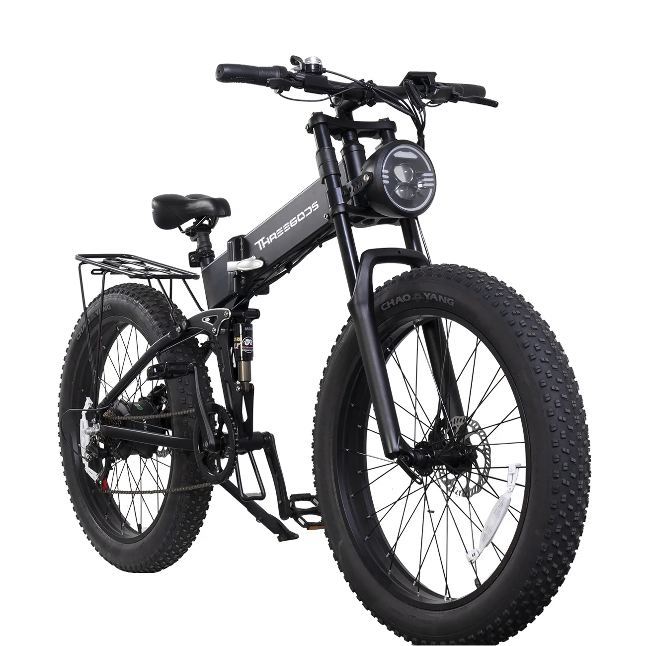 

E Bike 26-inch Fat Tire Mountain Folding Double Electric Bicycle 48V Lithium Battery Folding Snowmobile Power-assisted Bicycle