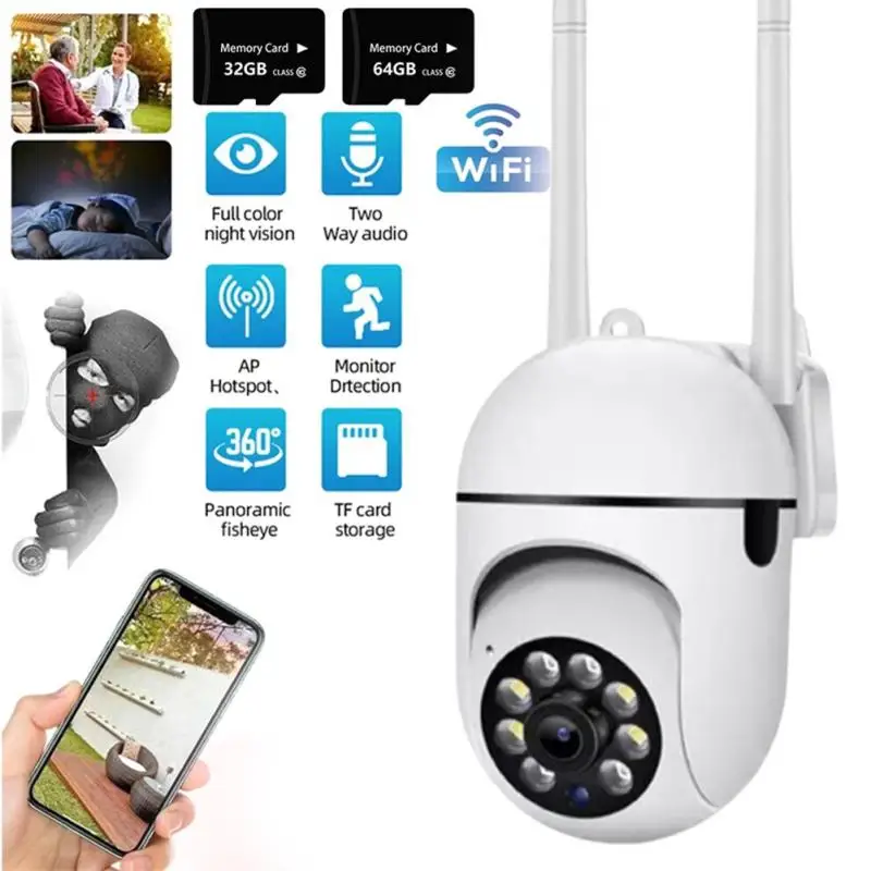 

Wifi camera PTZ outdoor 4X digital zoom monitoring camera Human motion detection Wireless IP camera Full color night vision cam