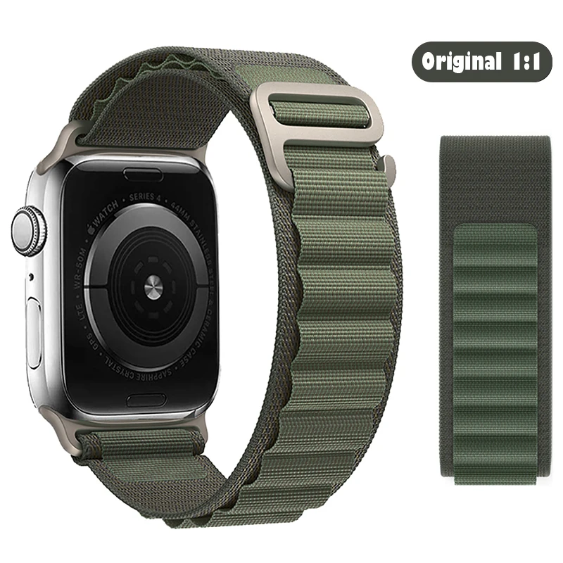 

Ремешок Alpine для Apple watch Ultra 49 мм, спортивный плетеный браслет для iWatch 44 мм 40 мм, series SE 8 7 6 5 3 45 мм 41 мм 42 мм 38 мм