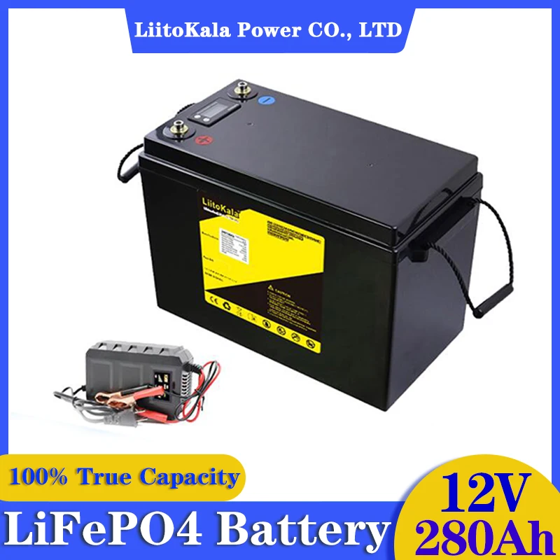 

LiitoKala 12V 280Ah lifepo4 battery DIY 12.8V 280AH rechargeable battery pack for E-scooter RV Solar Energy storage system