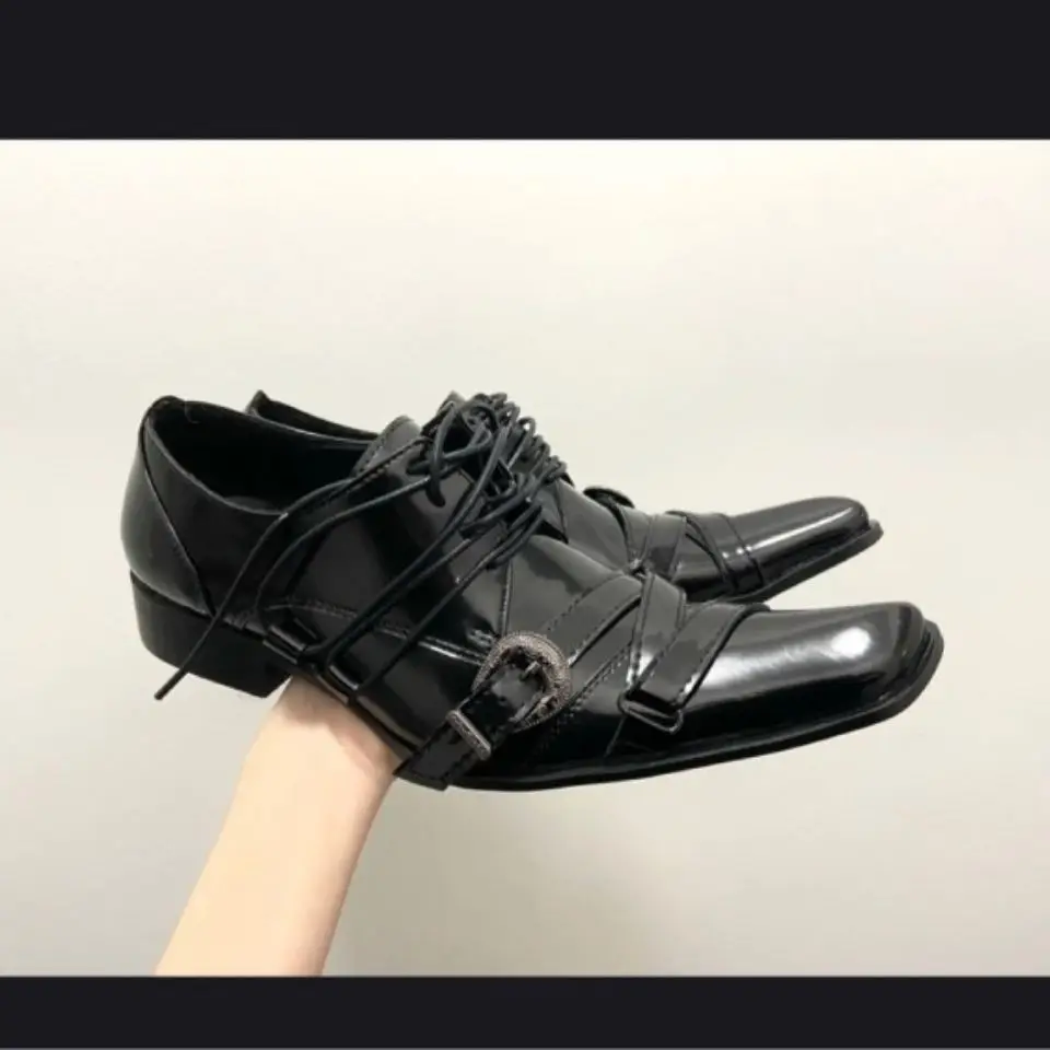 

Блестящие кожаные лоферы ручной работы, рандомные туфли с острым носком на плоской подошве, мужские мокасины на молнии спереди