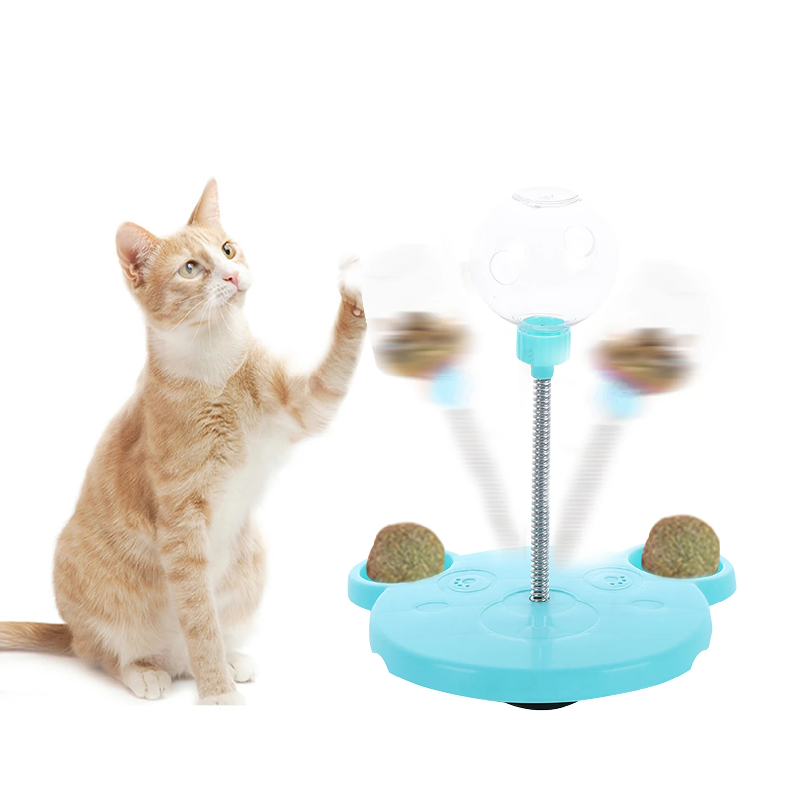 

Fun With Suction Cup Cute Pet Slow Feeder Playing Food Dispensing Dog Cat Interactive Toy Leaking Treats Ball Easy Clean Swing