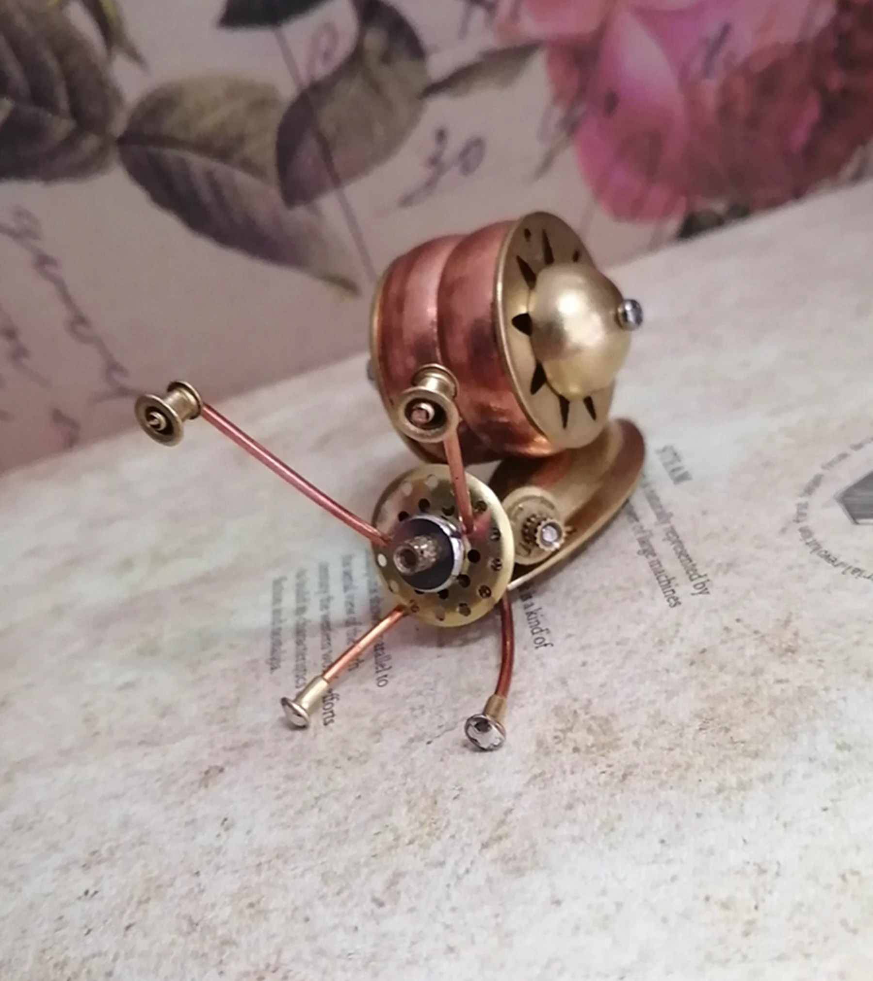 3D стимпанк механическое насекомое Милая Улитка ручная работа
