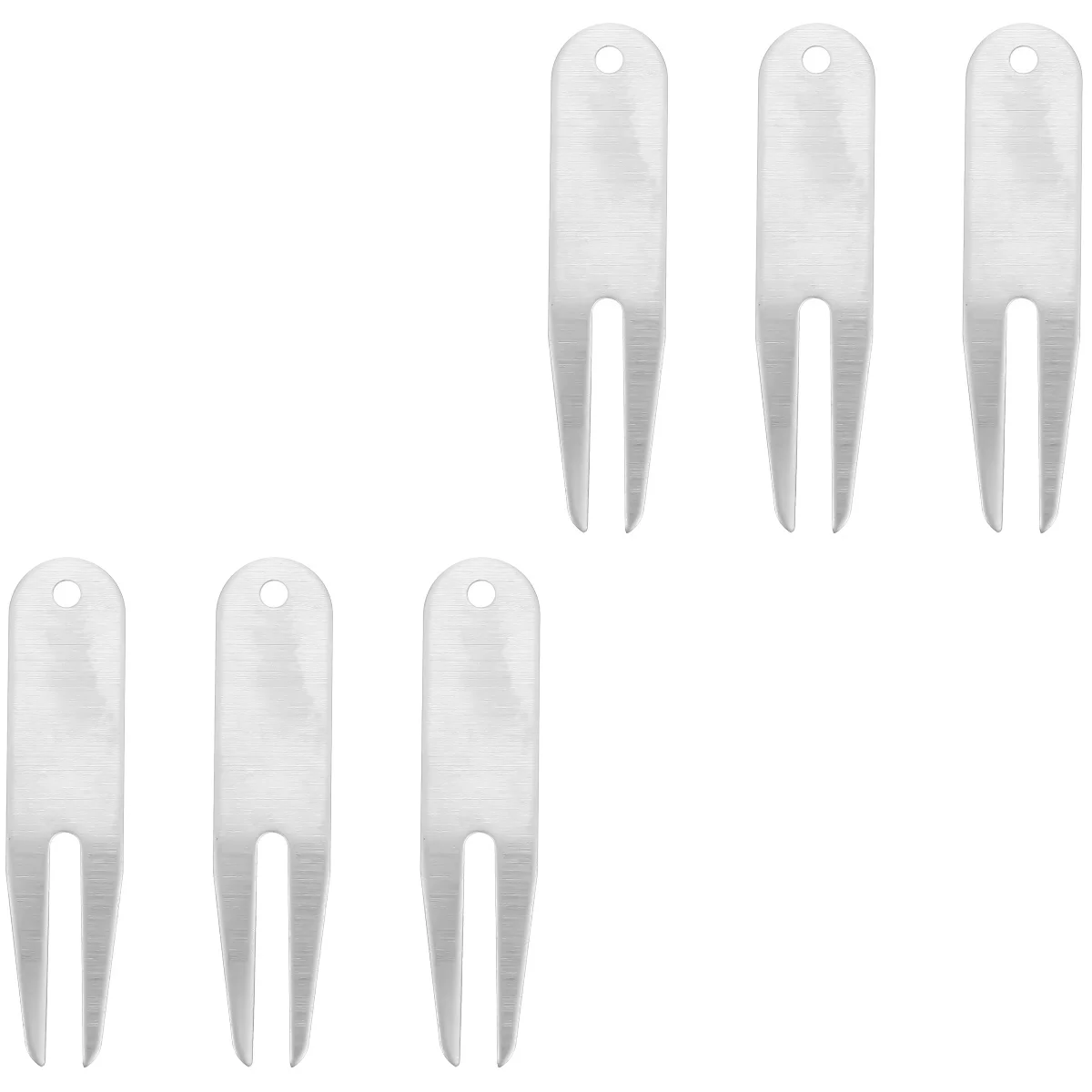 

6 pcs Durable Golfing Divot Forks Balls Markers Pitch Mark Golfs Accessories