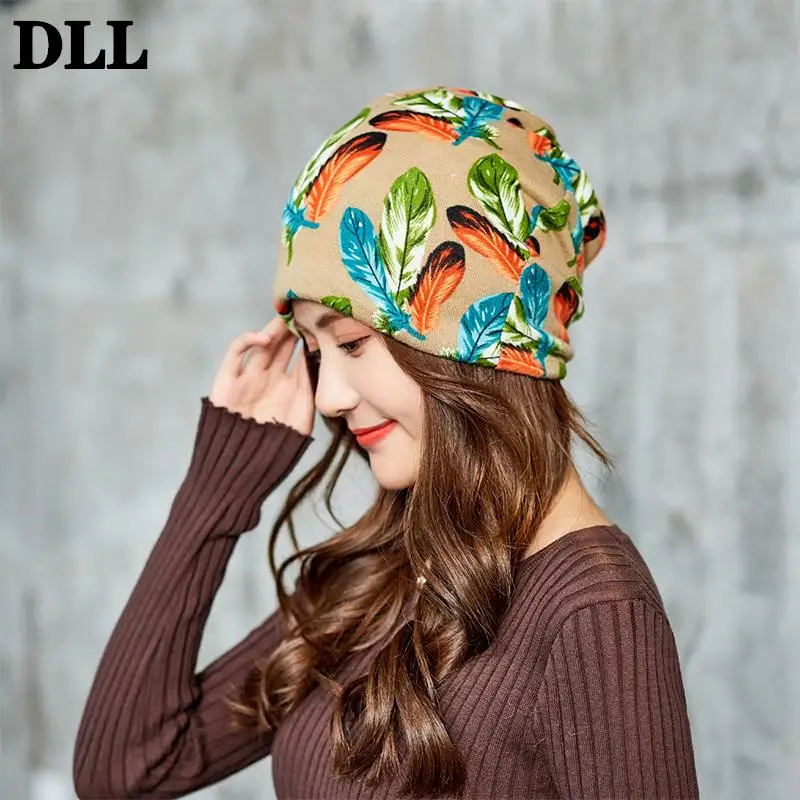 

Корейский женский теплый вязаный головной убор на весну осень зиму