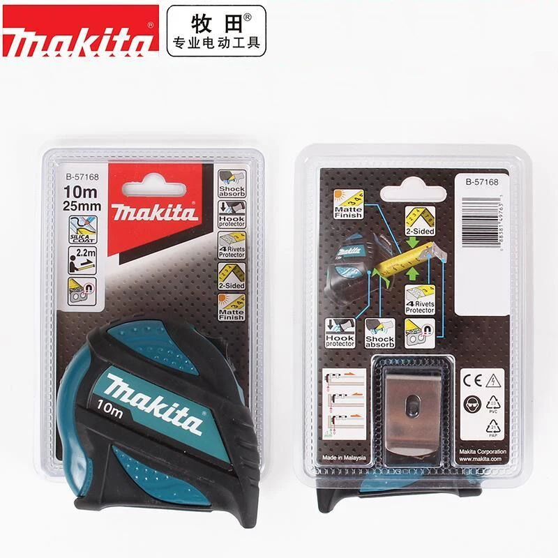 

Измерительная лента Makita 10 м, высокоточная измерительная линейка, многофункциональный бытовой портативный измерительный инструмент для деревообработки