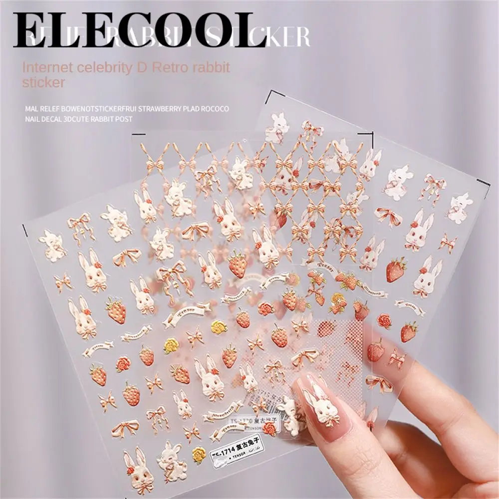 

Rococo Nail Decal Cartoon Three-dimensional Decal Easy To Use Various Easter Elements Safety Materials Diy Nail Set 3d Stickers