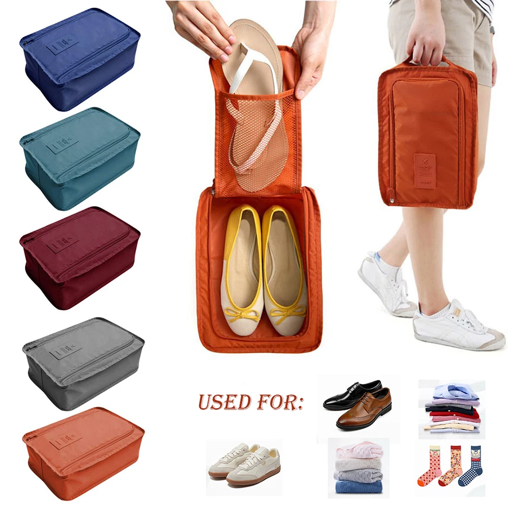 7 Colors Portable Folding Travel Storage Bags Toiletry Cosmetic Makeup Pouch Case Organizer Travel Shoes Bags Storage Bag