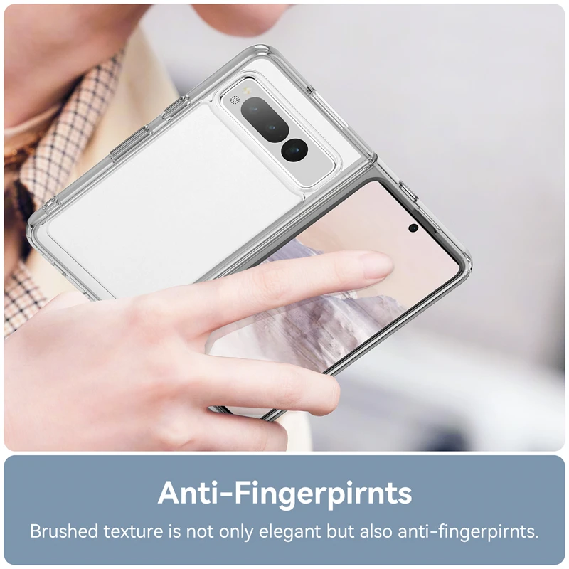 For Google Pixel Fold Case For Google Pixel Fold Case Luxury Silicone Clear Bumper Silicone TPU Case Google Pixel Fold Cover