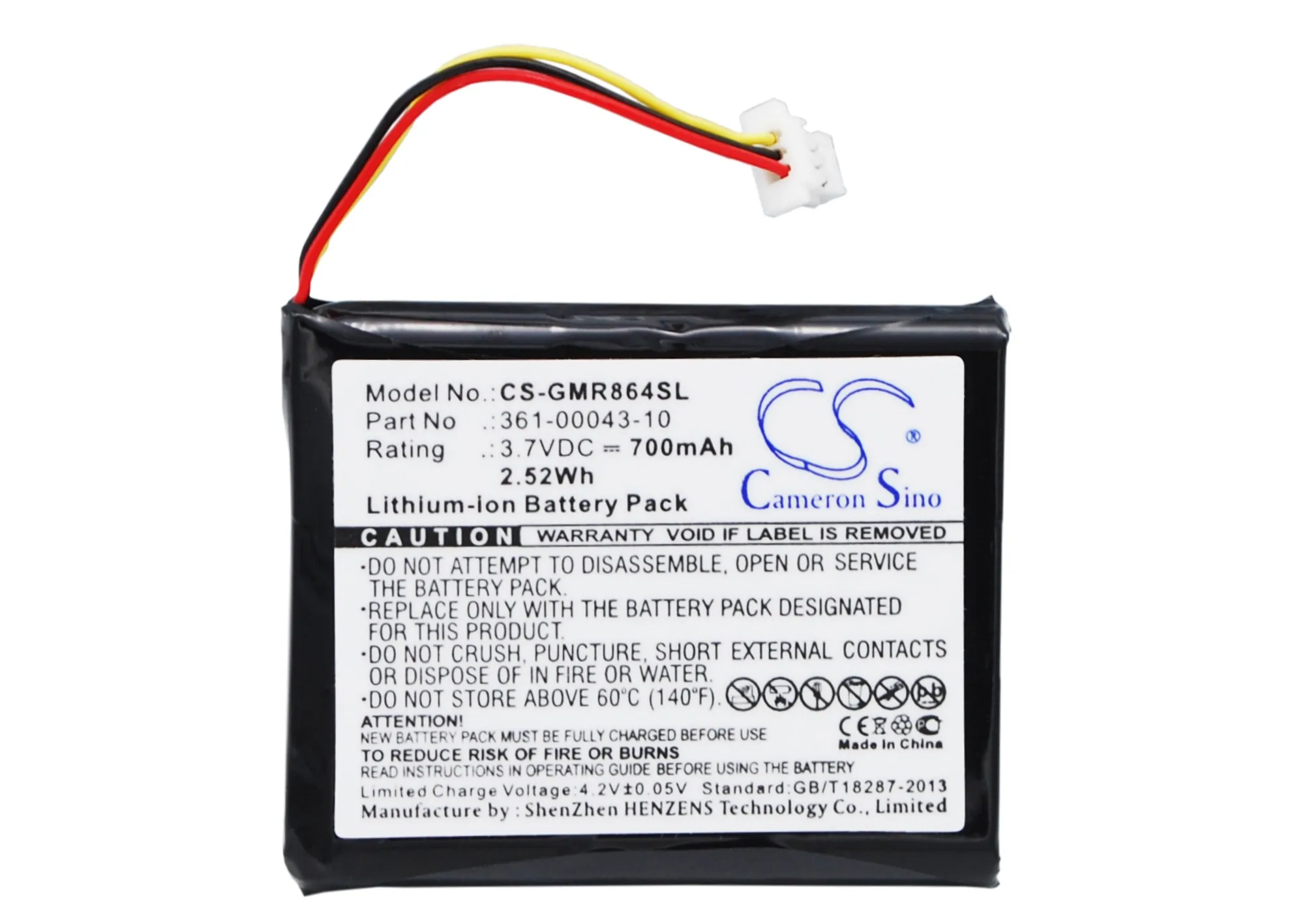 

Cameron Sino 700mAh Battery For Garmin 010-01069-01 010-11864-00 361-00043-10 Delta Upland handhelds Delta Sport XC System