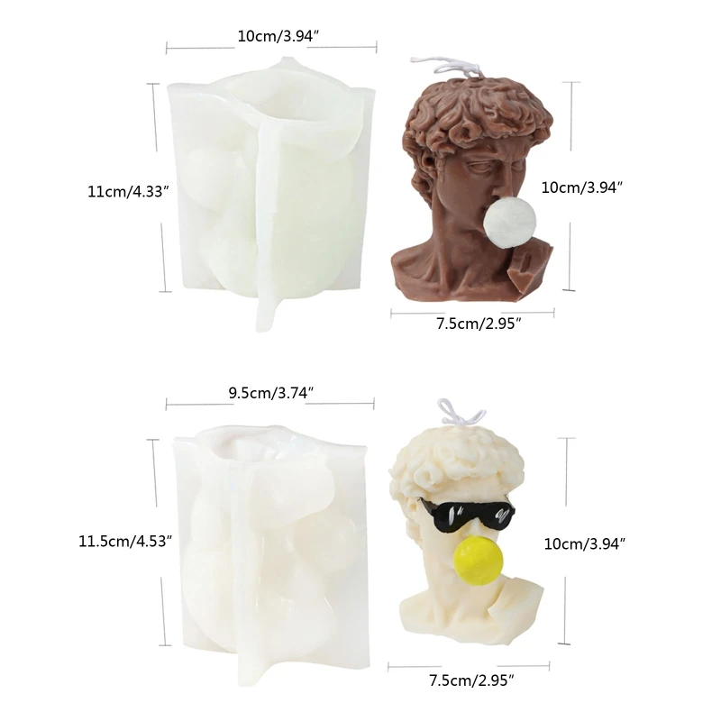 Очки Дэвид Украшение Свеча Силиконовая форма Смола Эпоксидная смола Поделки из