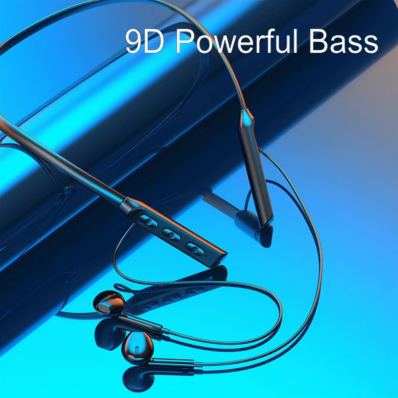 

Bluetooth 5.0 Wireless Sports Headset Stereo Bass Microphone Calling charge Bluetooth Headset wireless earphones Mobile link